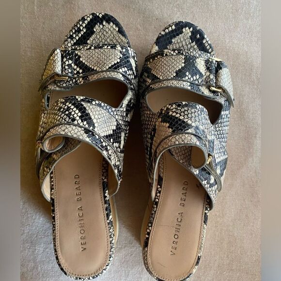Veronica Beard animal print and platform sandals size 8 - Picture 3 of 12
